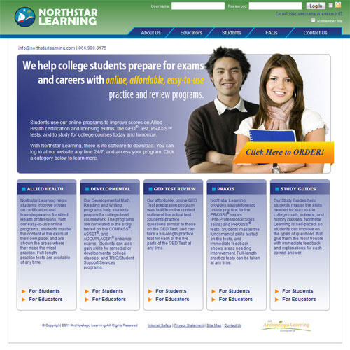 North Star Learning Home page